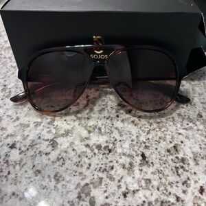 Sojos Brown Aviator Sunglasses